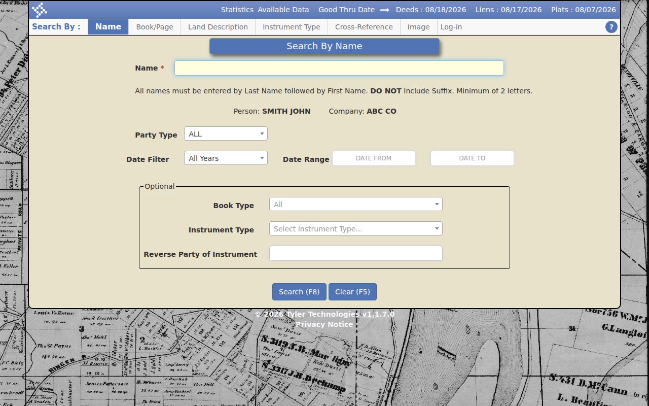 Albany resident lookup deed name search