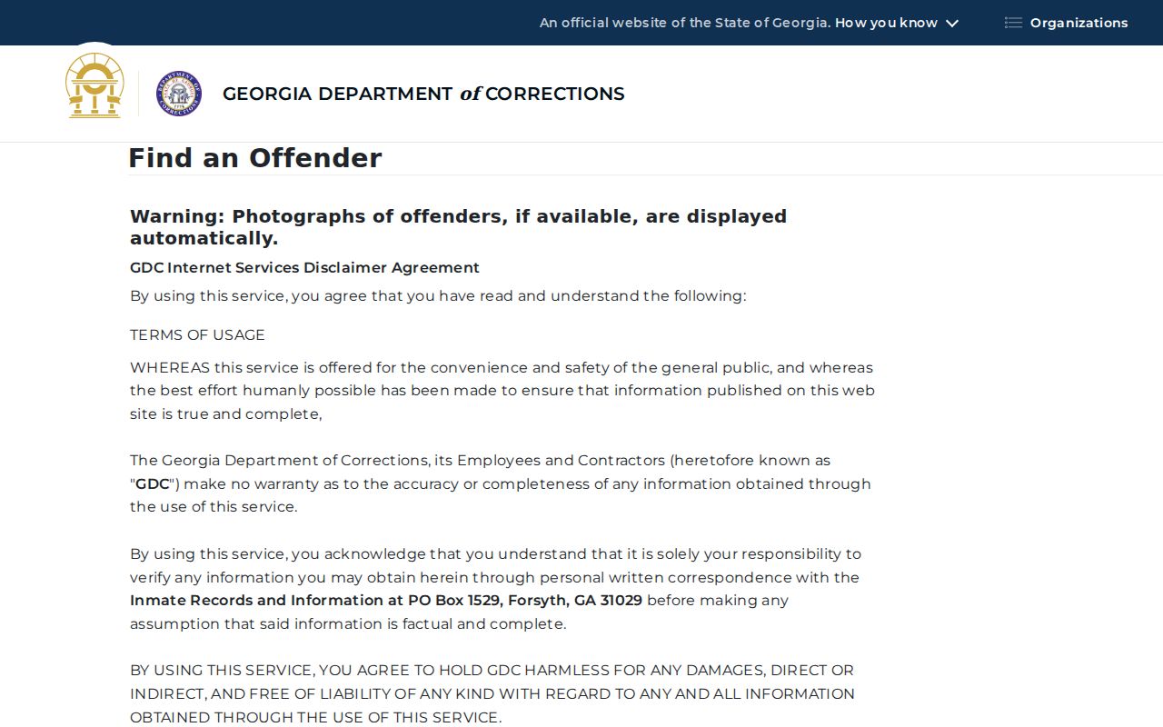 Albany resident lookup Georgia offender query