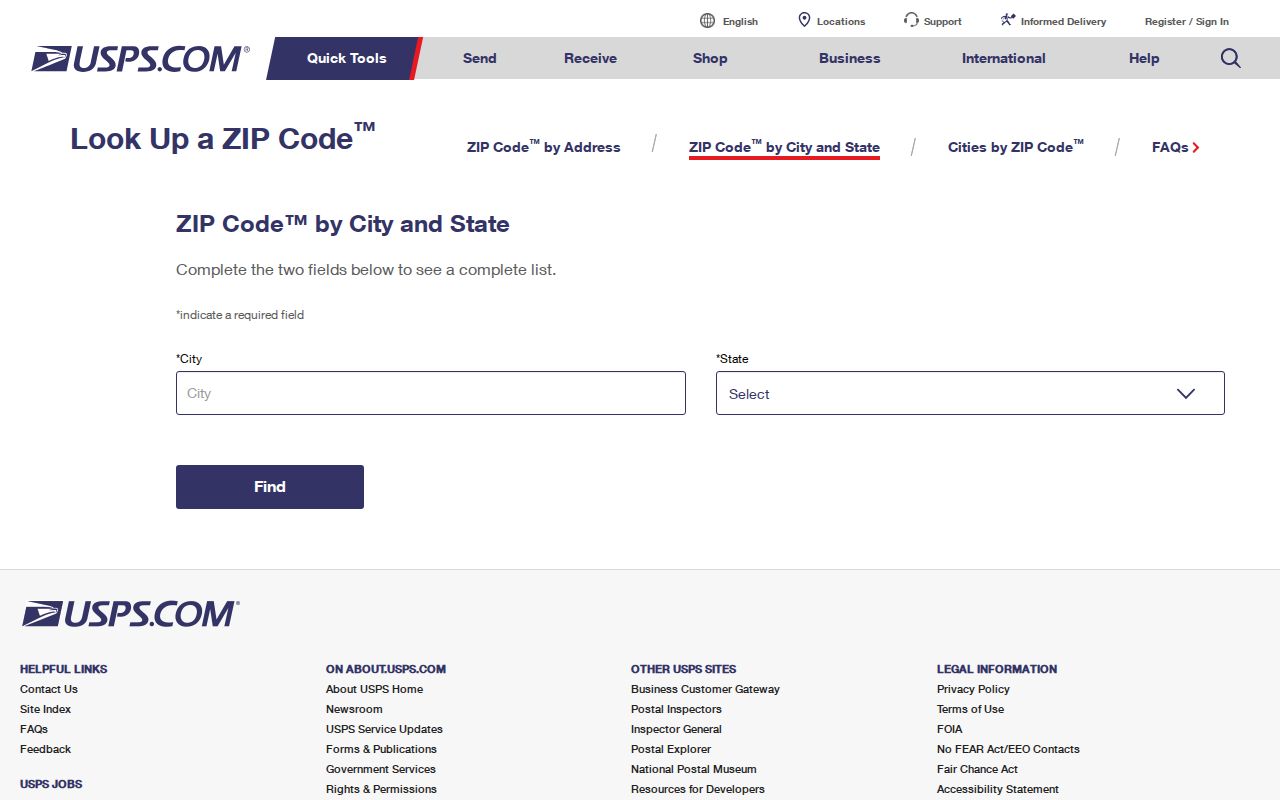 Albany ZIP code directory USPS lookup